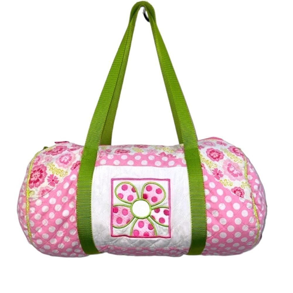 Douglas Girl's Pink Floral Quilted Tote Duffel
Bag Purse